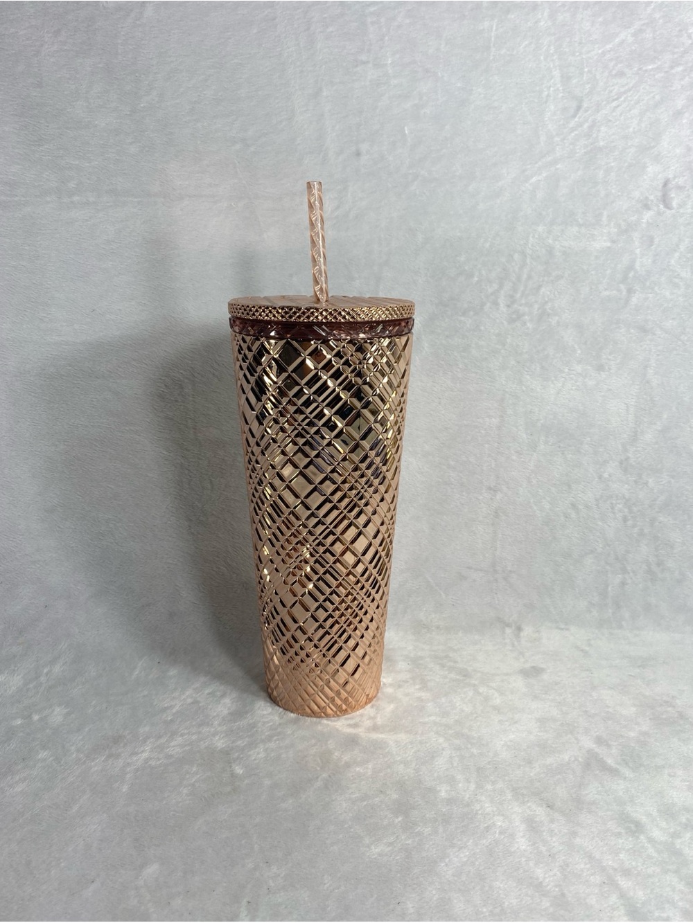 Starbucks 2023 Winter Holiday Jeweled 24oz Tumbler Cold Cup Rose Gold NWT - Picture 3 of 10